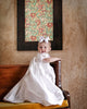 Strasburg Children Silk Special Occasion Gown White Smocked Baby Long Dress Bonnet