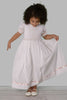 Strasburg Children Little Girls Smocked Dress, Flower Girl Toddler Girls Pink White Portrait