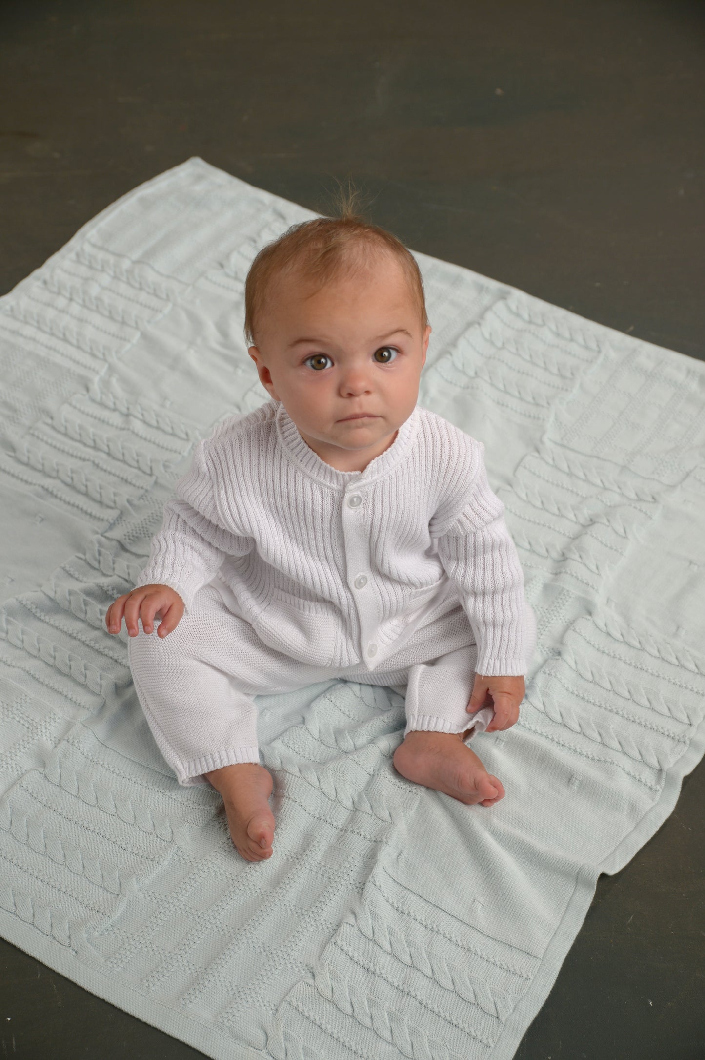 Strasburg Children Best newborn gift, special memory. Knit baby blanket pink blue white infant