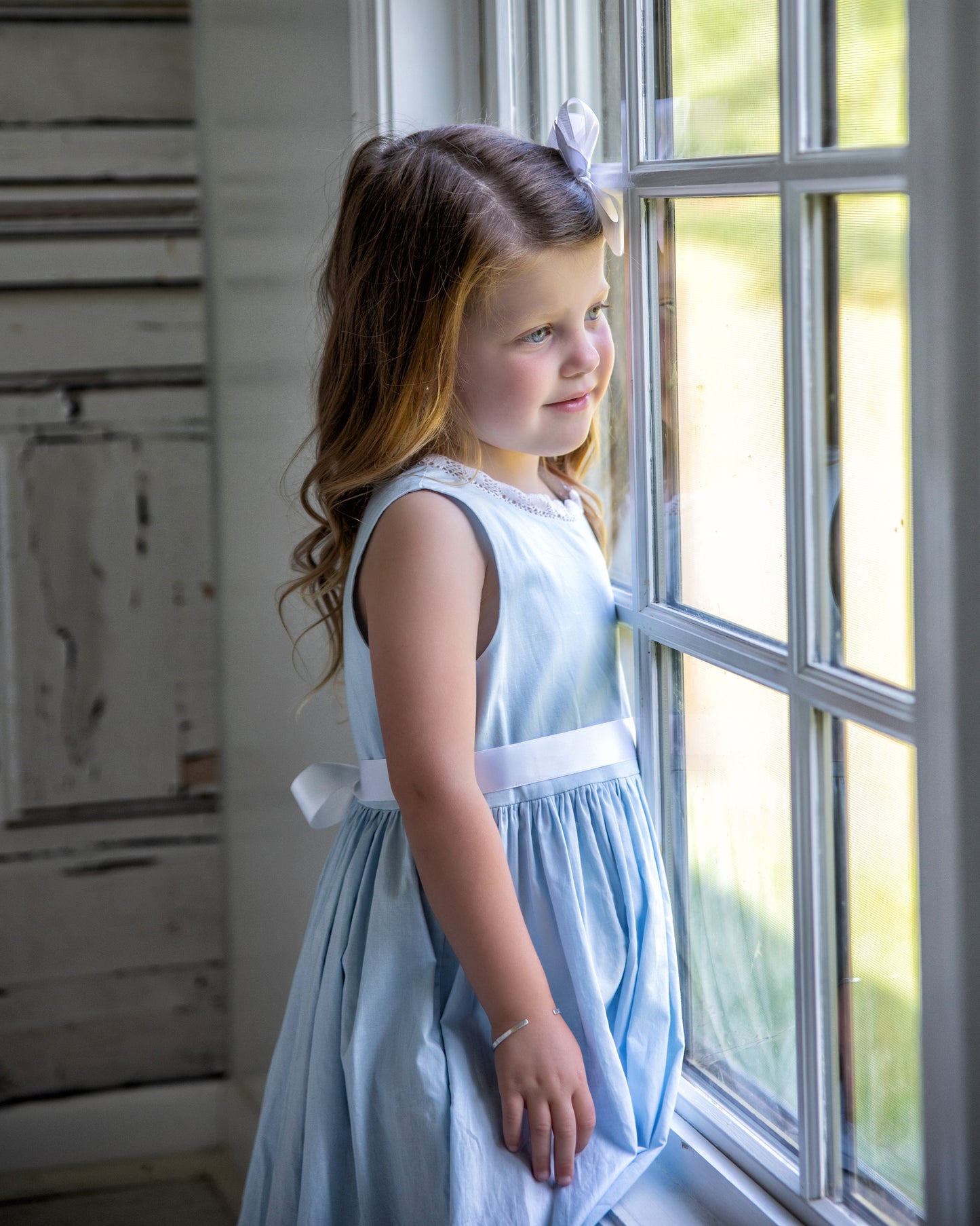 Blue Lace Slip Dress