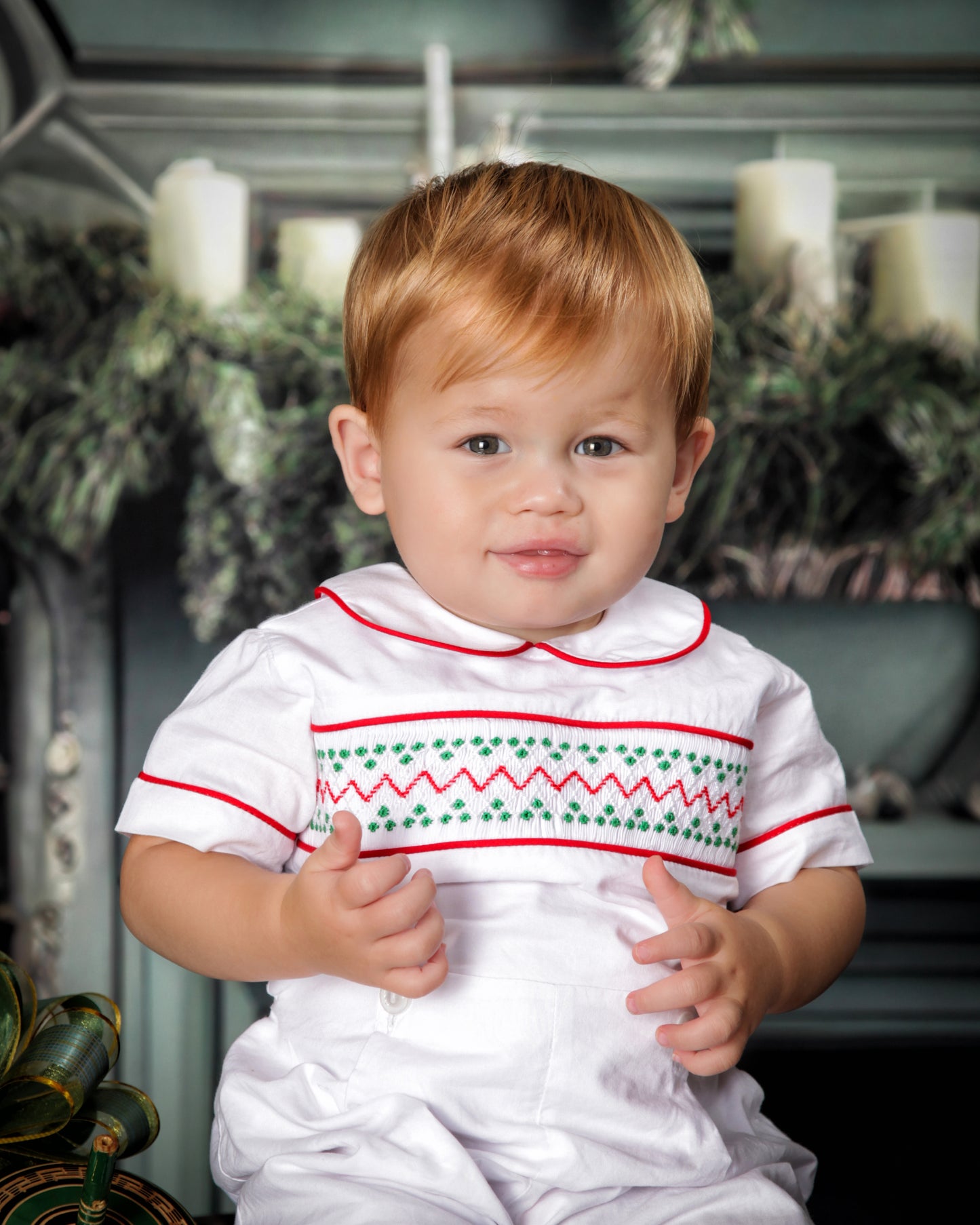 Boy's Christmas Button-On