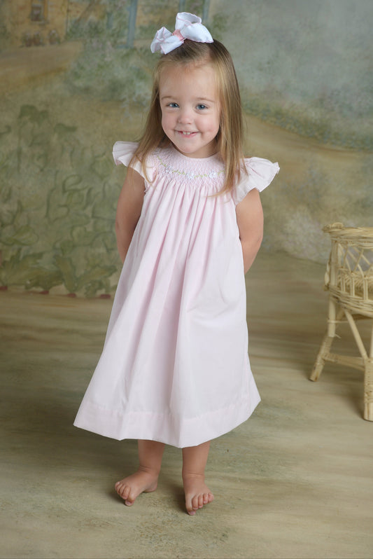 Strasburg Children Daisy white flower dress for toddler girls dresses, birthday portrait, baptism, bishop