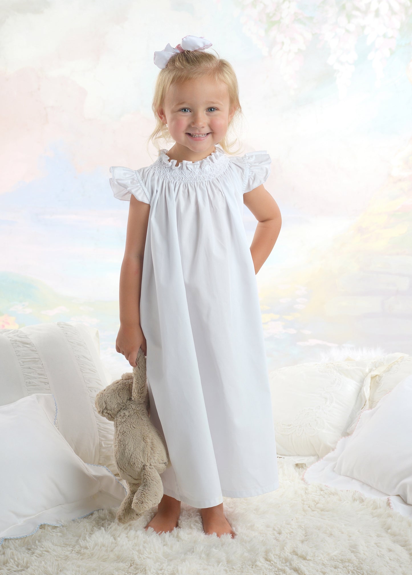Strasburg Children Heirloom Night Gown Angel Wing Classic Night dress for Little Girls