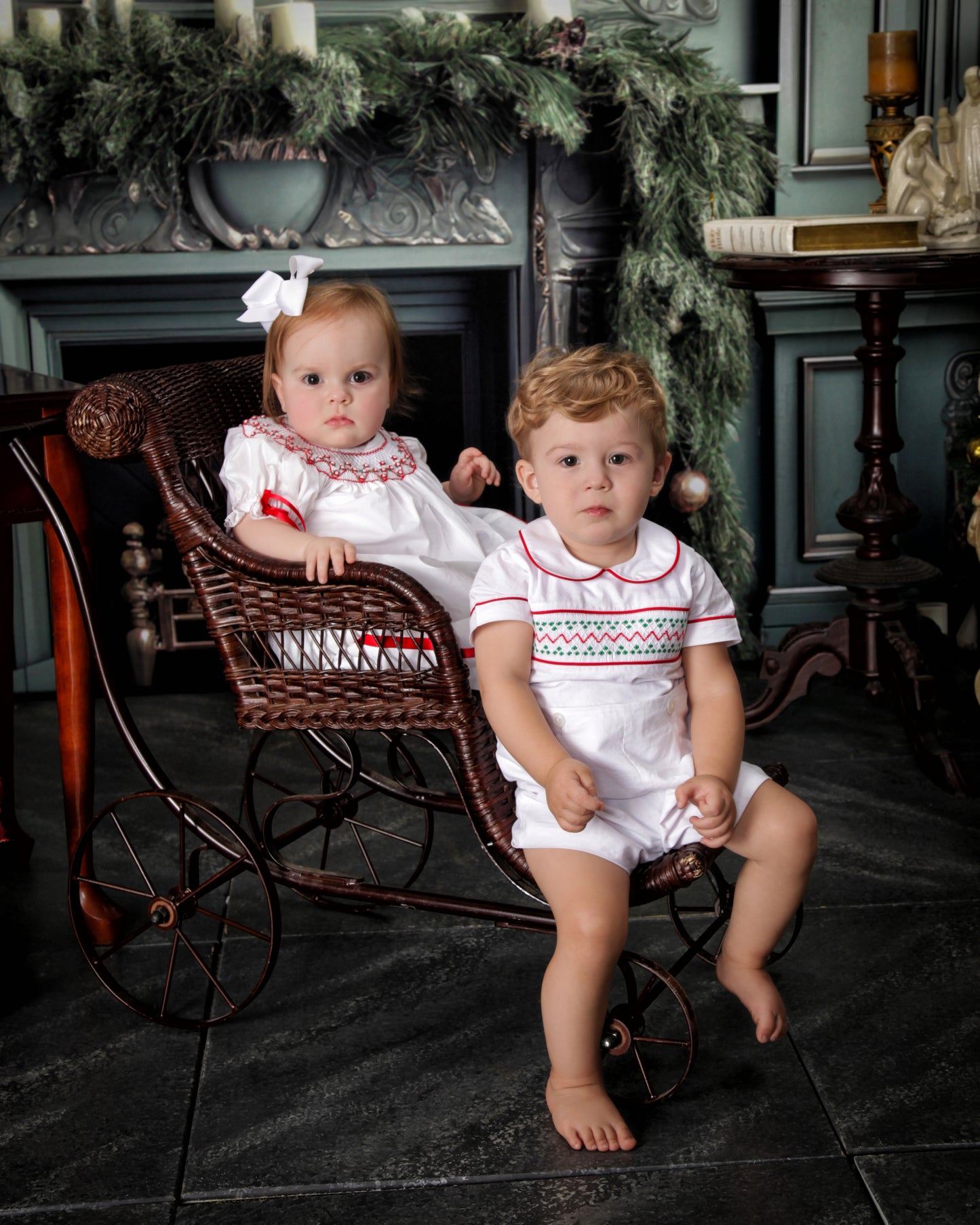 Franny White Bishop Dress