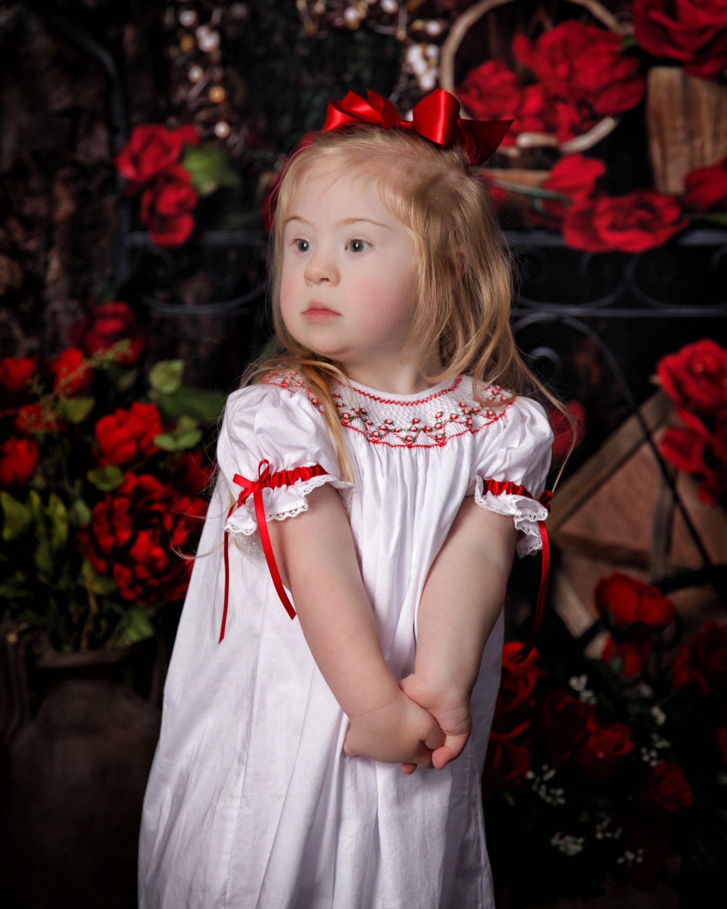 Franny White Bishop Dress