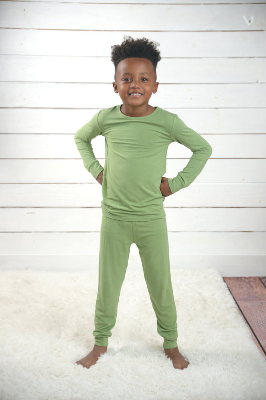 Green Pajama Set for Kids