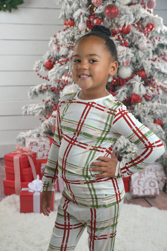 Plaid Bamboo Pajamas Set