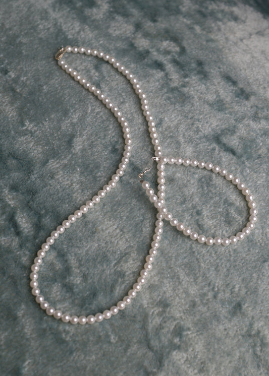 Strasburg Children Pearl Bracelet & Necklace Set little girls to infant first pearl set