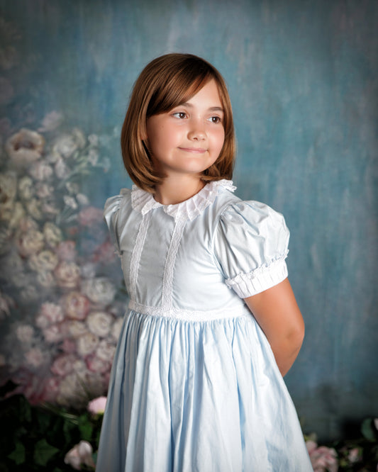 Strasburg Children Blue Heirloom dress for girls, classic Girls dresses