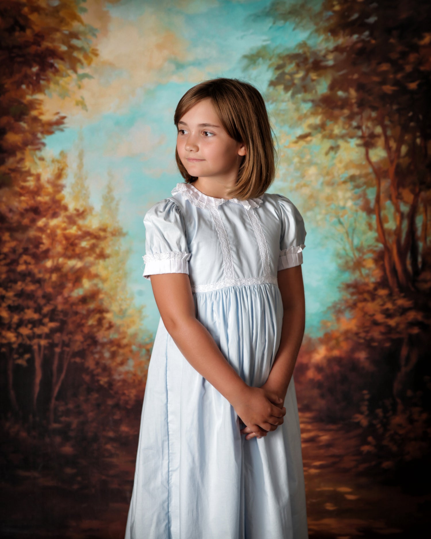 Strasburg Children Blue Heirloom dress for girls, classic Girls dresses