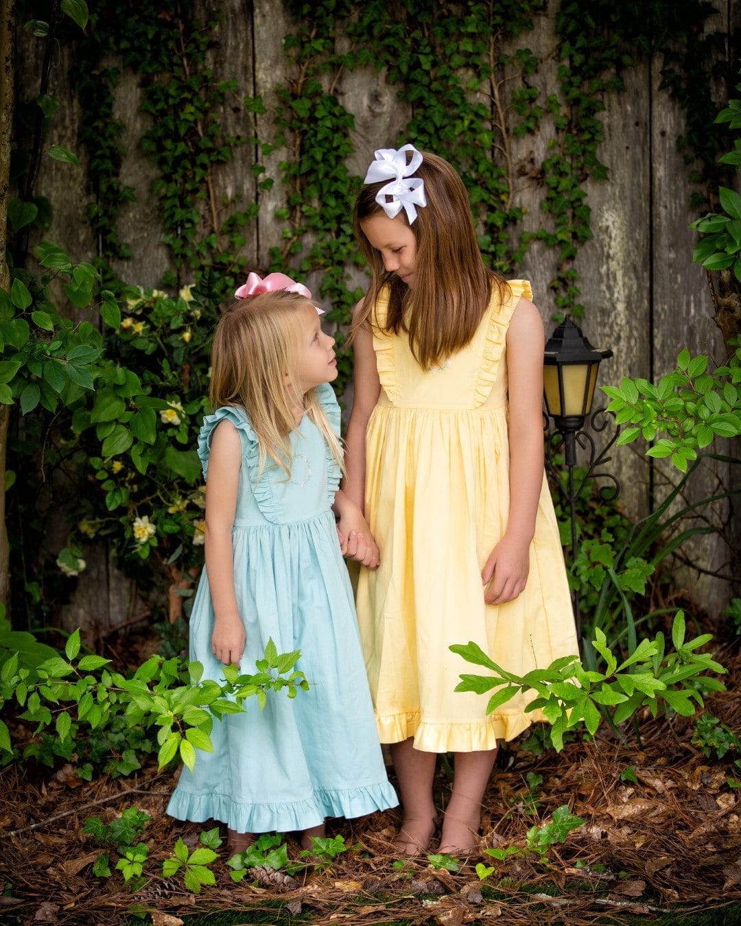 Strasburg Children Girls Pinafore Dress for little girls, mint spring dress, pink, yellow dresses