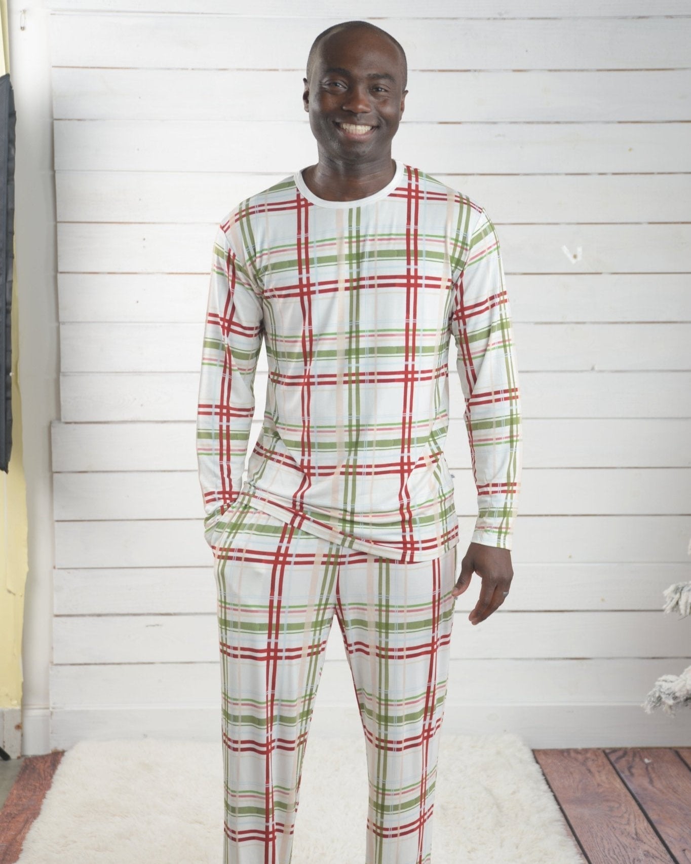 Men's Christmas Plaid Pajama Set
