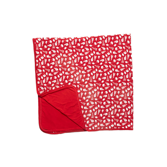 Red Football Blanket