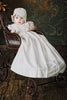 Strasburg Children Silk Special Occasion Gown White Smocked Baby Long Dress Bonnet