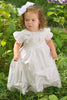 Strasburg Children White Silk Flower Girl Dress with Sash Classic Wedding Dress Flower Girl