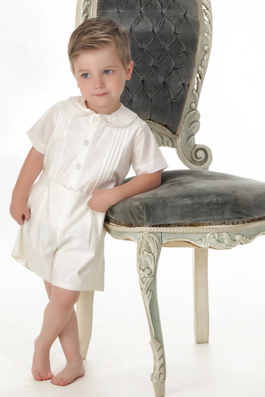 Strasburg Children Boys White Ring Bearer. Bobbie Suit, Baby Baptism, Portrait outfit