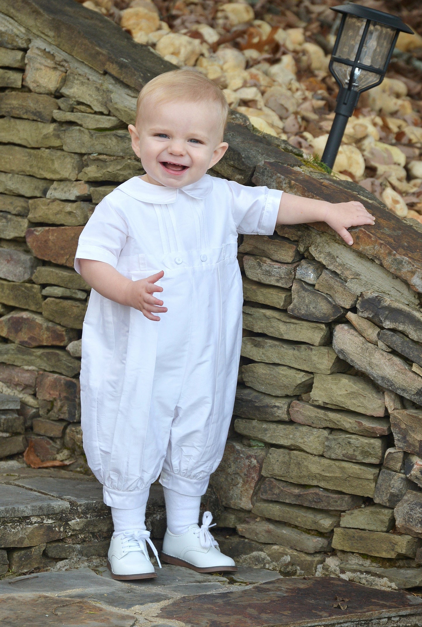 Strasburg Children Baby Boy Baptism Outfit, Boys Silk Romper, Ring Bearer Outfit
