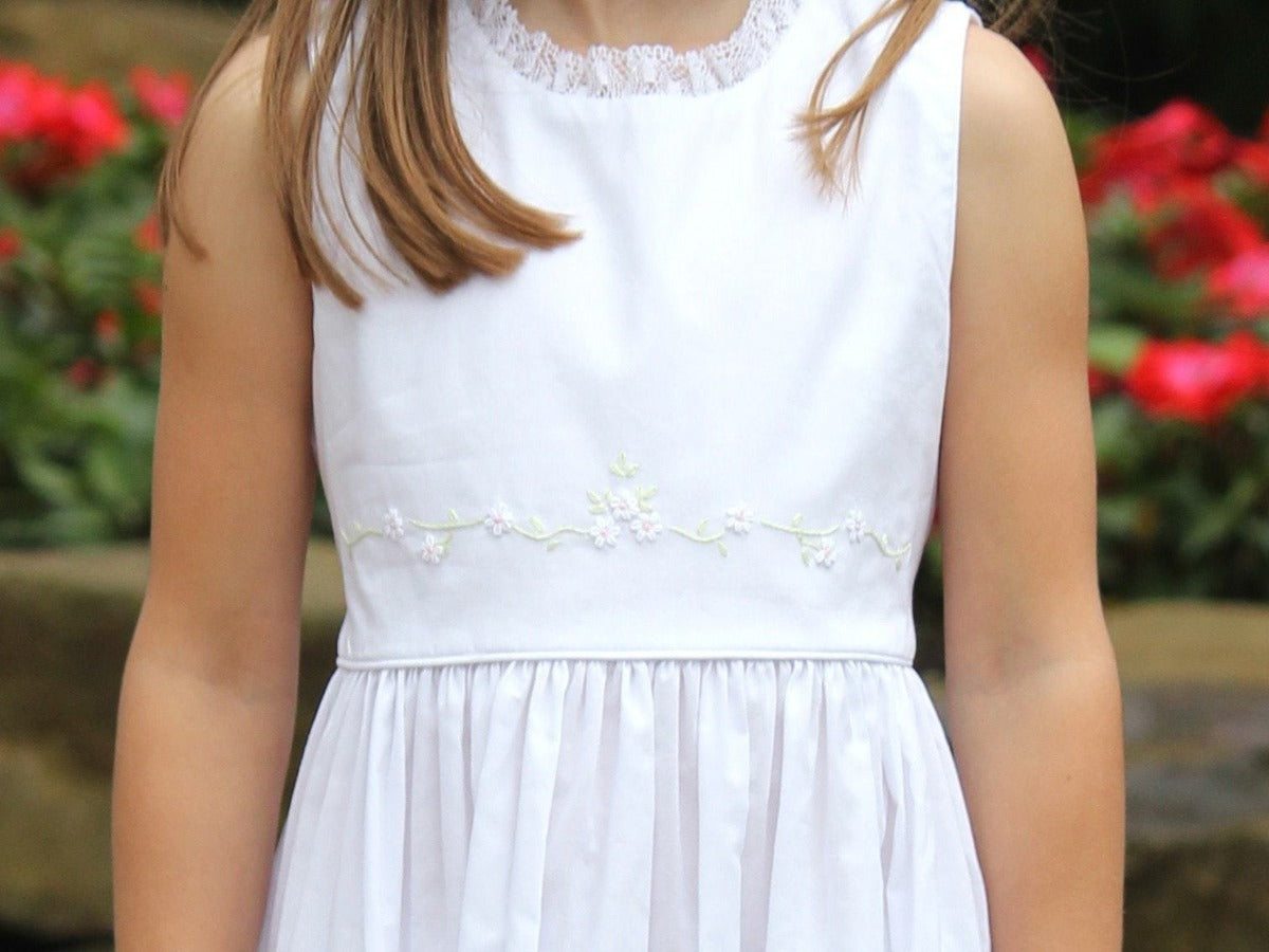Strasburg Children Classic baptism dress White Flower Girl Dress Communion Beach portrait