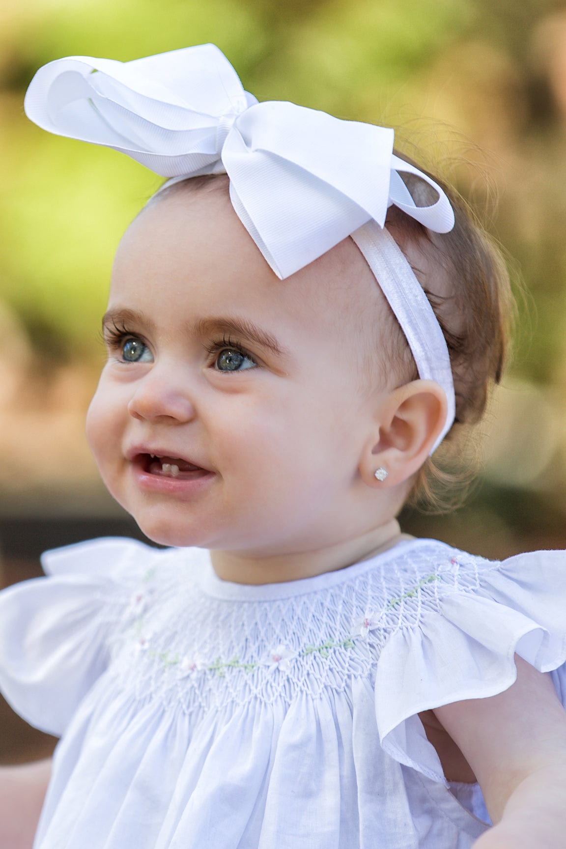 Strasburg Children Daisy white flower dress for toddler girls dresses, birthday portrait, baptism, bishop