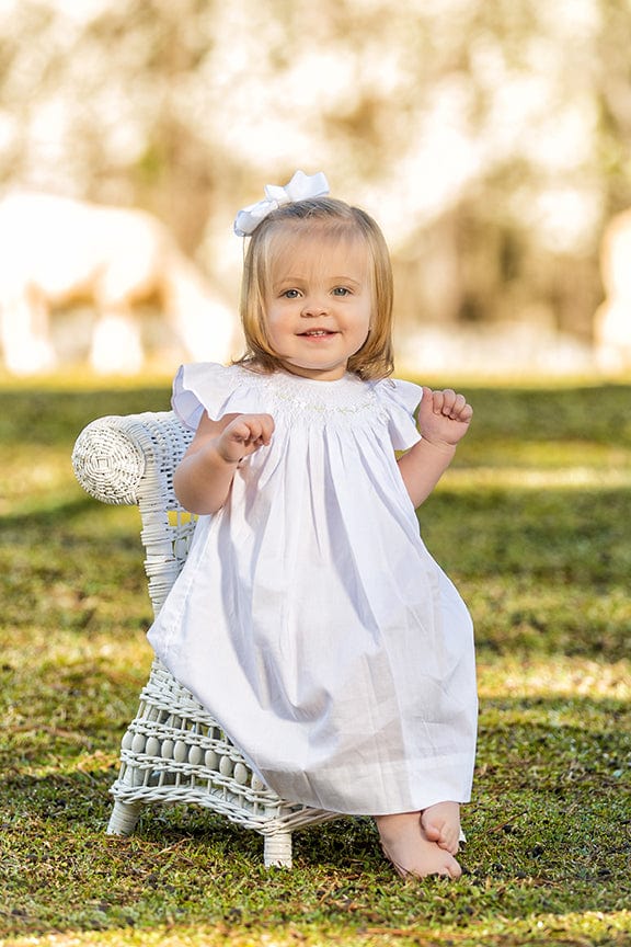 Strasburg Children Daisy White Flower Dress - Toddler Girls Birthday & Baptism, 4/White Strasburg Children Daisy White Flower Dress - Toddler Girls Birthday & Baptism, 4/White