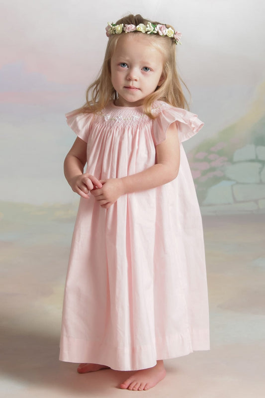 Strasburg Children Daisy white flower dress for toddler girls dresses, birthday portrait, baptism, bishop