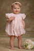 Strasburg Children Baby smocked bubble babies toddler Pink Embroidery one year portrait