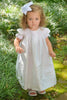 Strasburg Children Toddler Flower Girl Dress White Silk Bishop Little Girl Strasburg