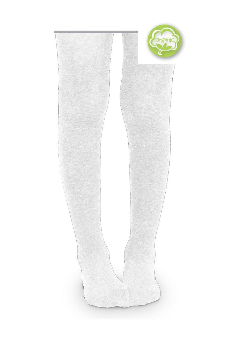 Strasburg Children Girls Tights organic cotton white dress tights