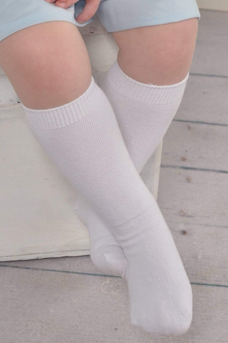 Boys White Knee Socks