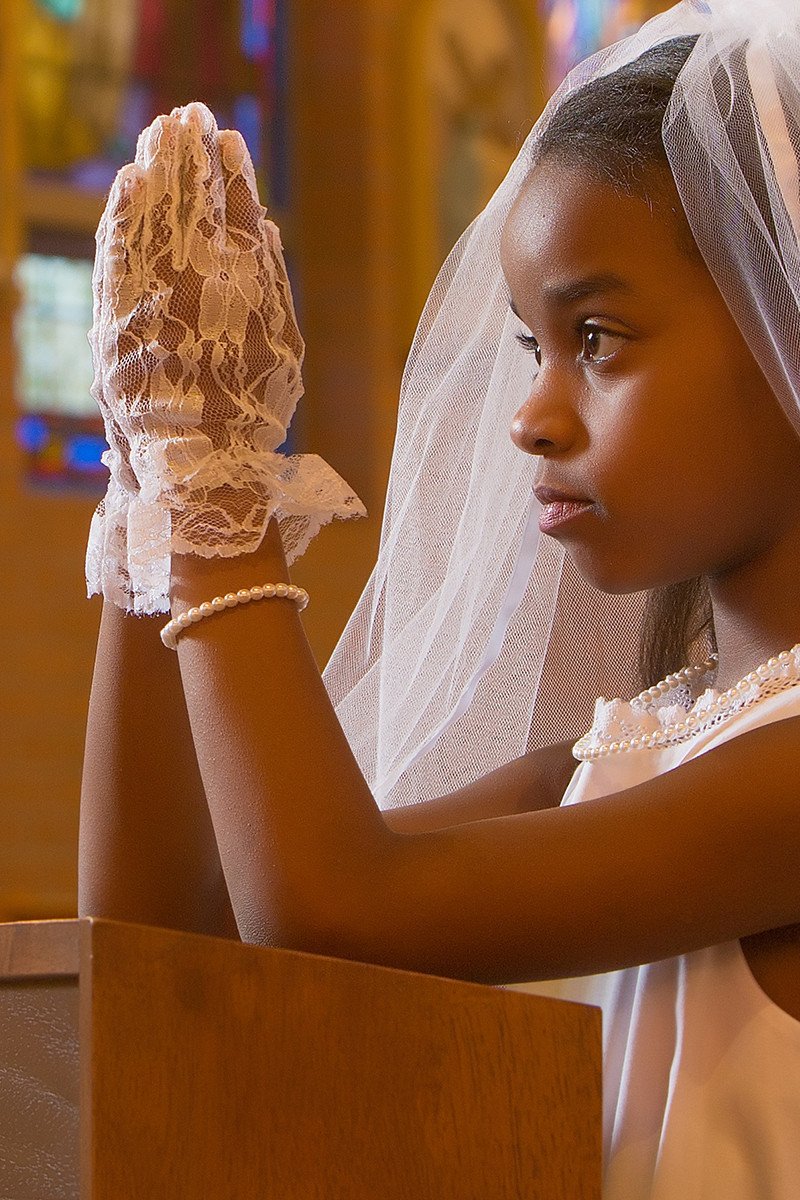 Strasburg Children Lace Gloves for First Holy Communion Baptism White Glove Flower Girl