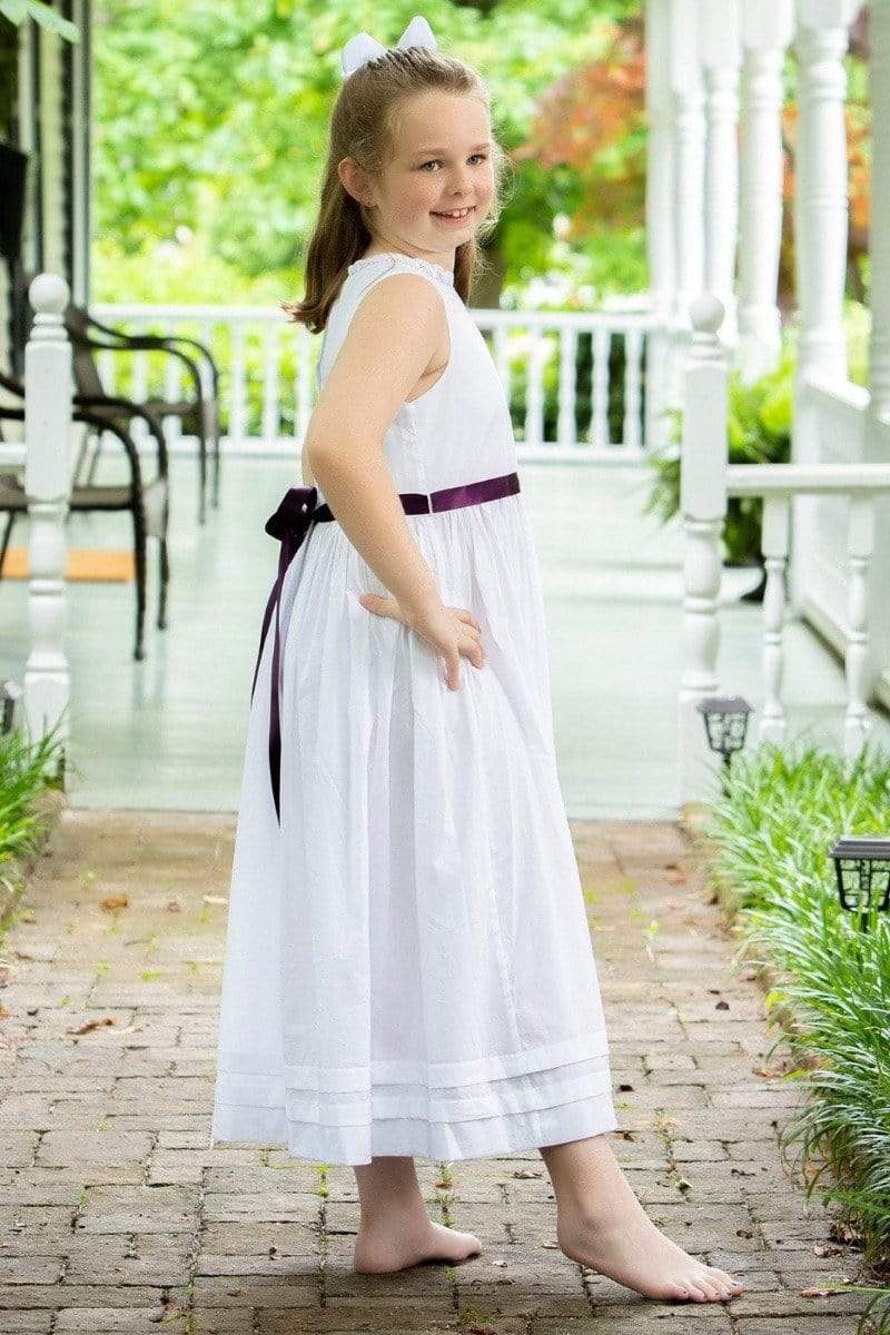 Lace Slip Dress - White / 2 / Plum Lace Slip Dress - White / 2 / Plum