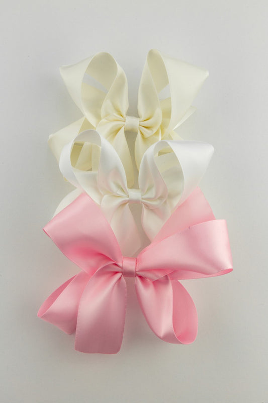 Strasburg Children Satin Ribbon Hair Bow with alligator clip dressy large Christmas gift set