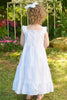 Strasburg Children White Summer Dress for Little Girls, flower girl dress, beach photos