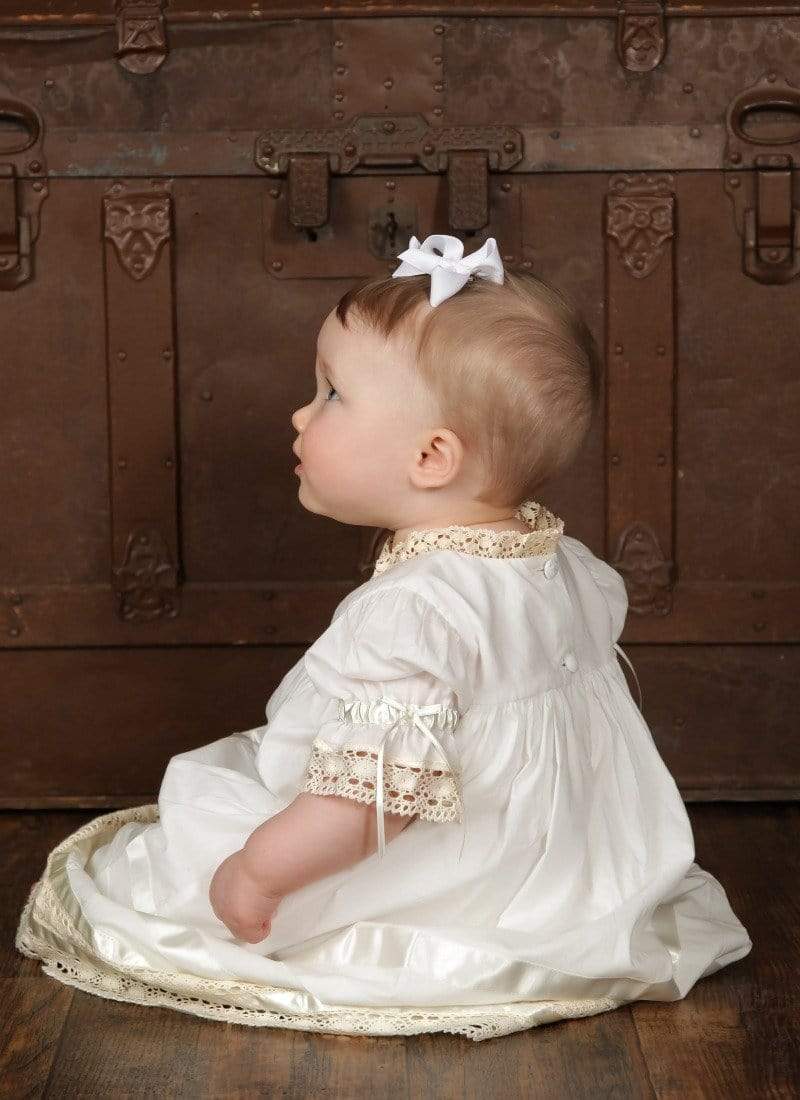 Strasburg Children Vintage Lace Flower Girl Dresses White Ivory Strasburg Communion Dress