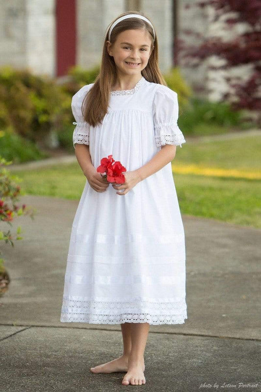 Strasburg Children Vintage Lace Flower Girl Dresses White Ivory Strasburg Communion Dress