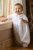 Strasburg Children White Romper for Baby Boy Christening Outfit, boys white bubble