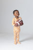 Orange Football Bamboo Baby Pajamas – Zipper Footie