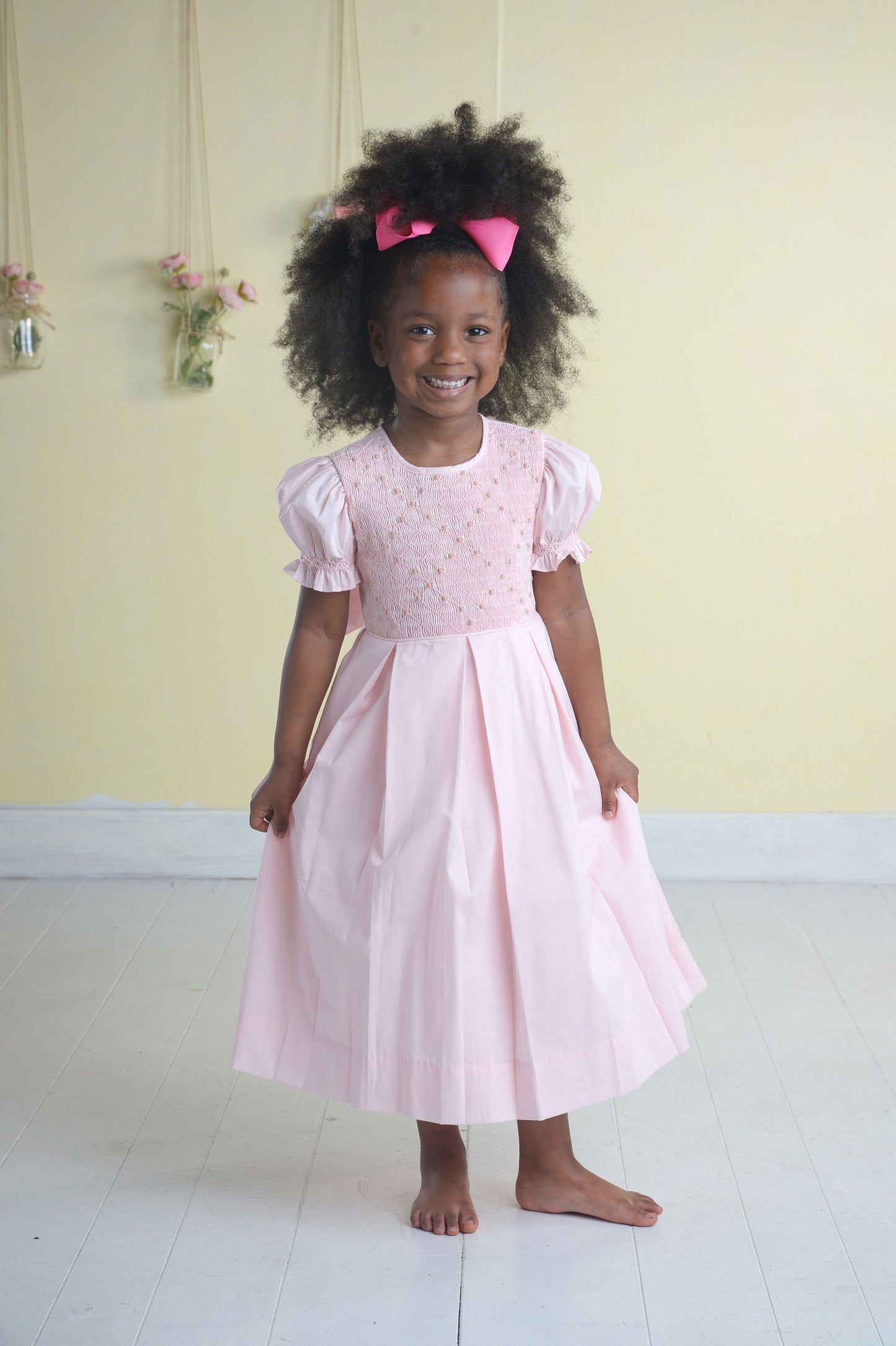Addison - Pink Smocked