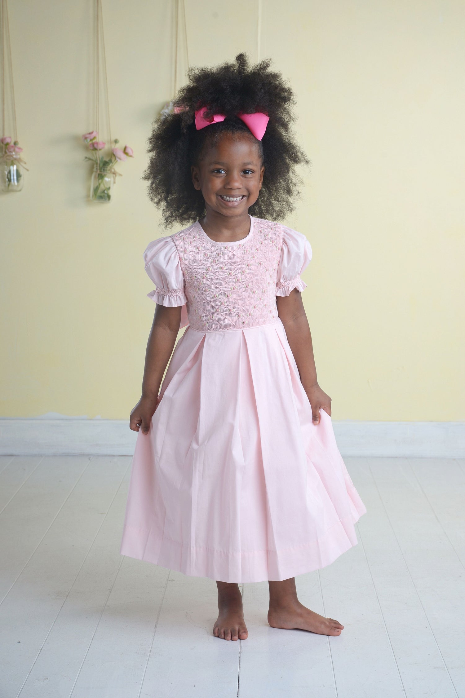 Strasburg Pink Smocked Dress, Heirloom Birthday Outfit for Girls with Hand Embroidery, 5 Strasburg Pink Smocked Dress, Heirloom Birthday Outfit for Girls with Hand Embroidery, 5