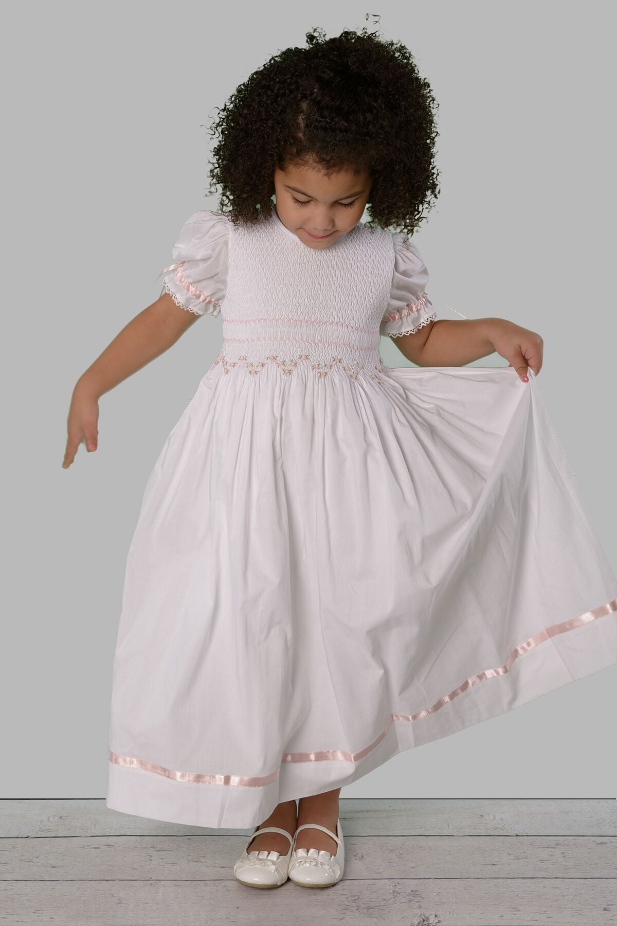 Strasburg Children Little Girls Smocked Dress - Flower Girl Portrait Dress, Heirloom Quality, 5/White Strasburg Children Little Girls Smocked Dress - Flower Girl Portrait Dress, Heirloom Quality, 5/White