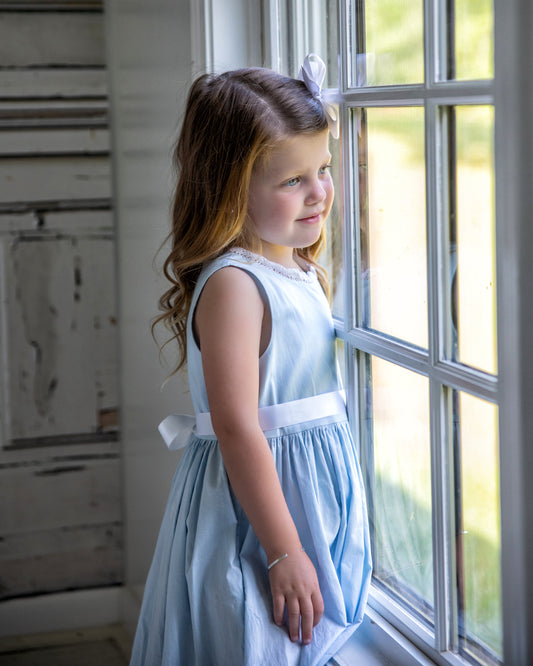 Blue Lace Slip Dress