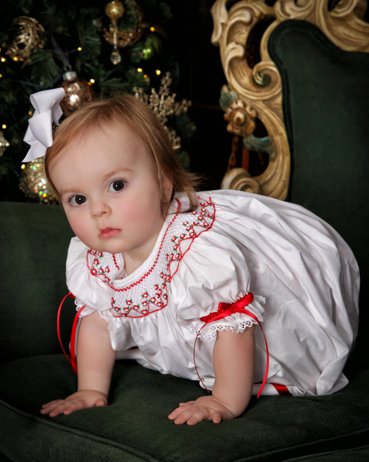 Franny White Bishop Dress
