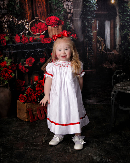 Franny White Bishop Dress