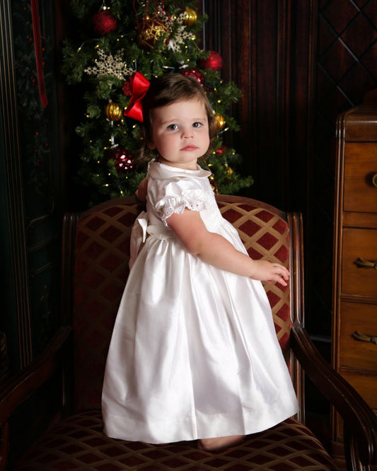 MaryBella Smocked Silk Dress
