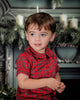 Boy's Christmas Plaid Romper