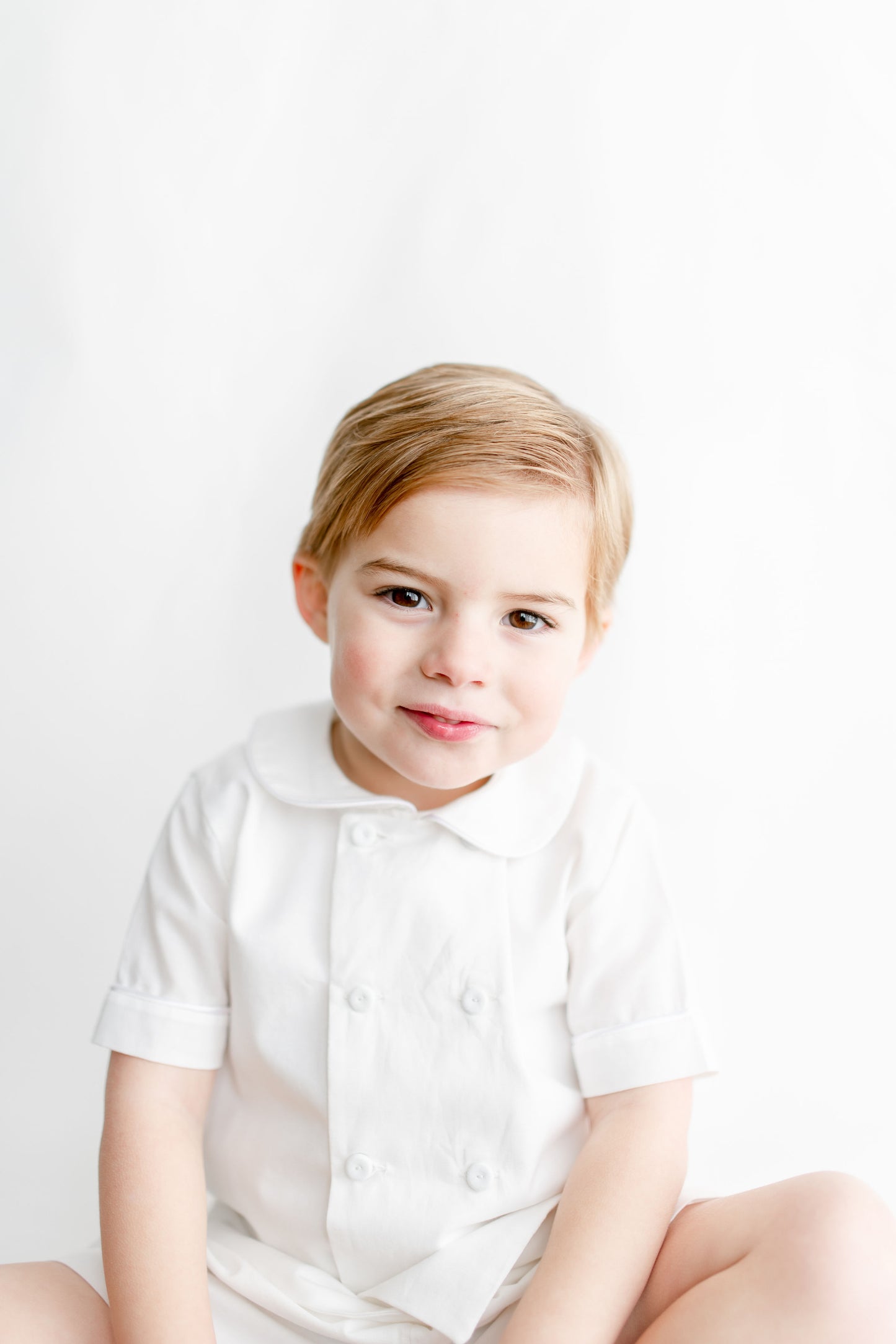 Boys Short Set White