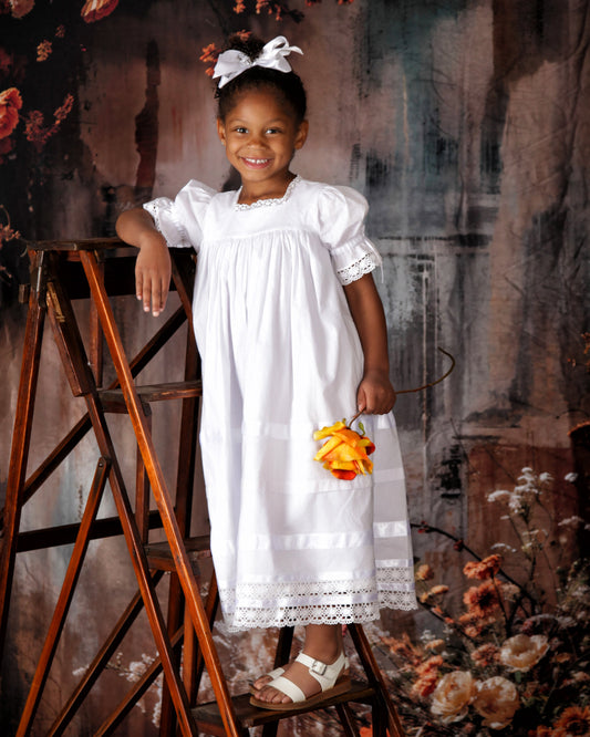 Strasburg Children Vintage Lace Flower Girl Dresses White Ivory Strasburg Communion Dress
