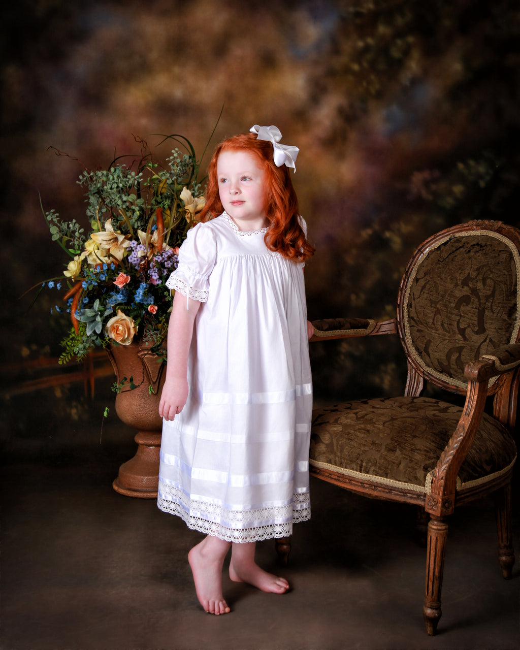 Vintage Lace Flower Girl Dresses White Ivory Strasburg Communion Dress