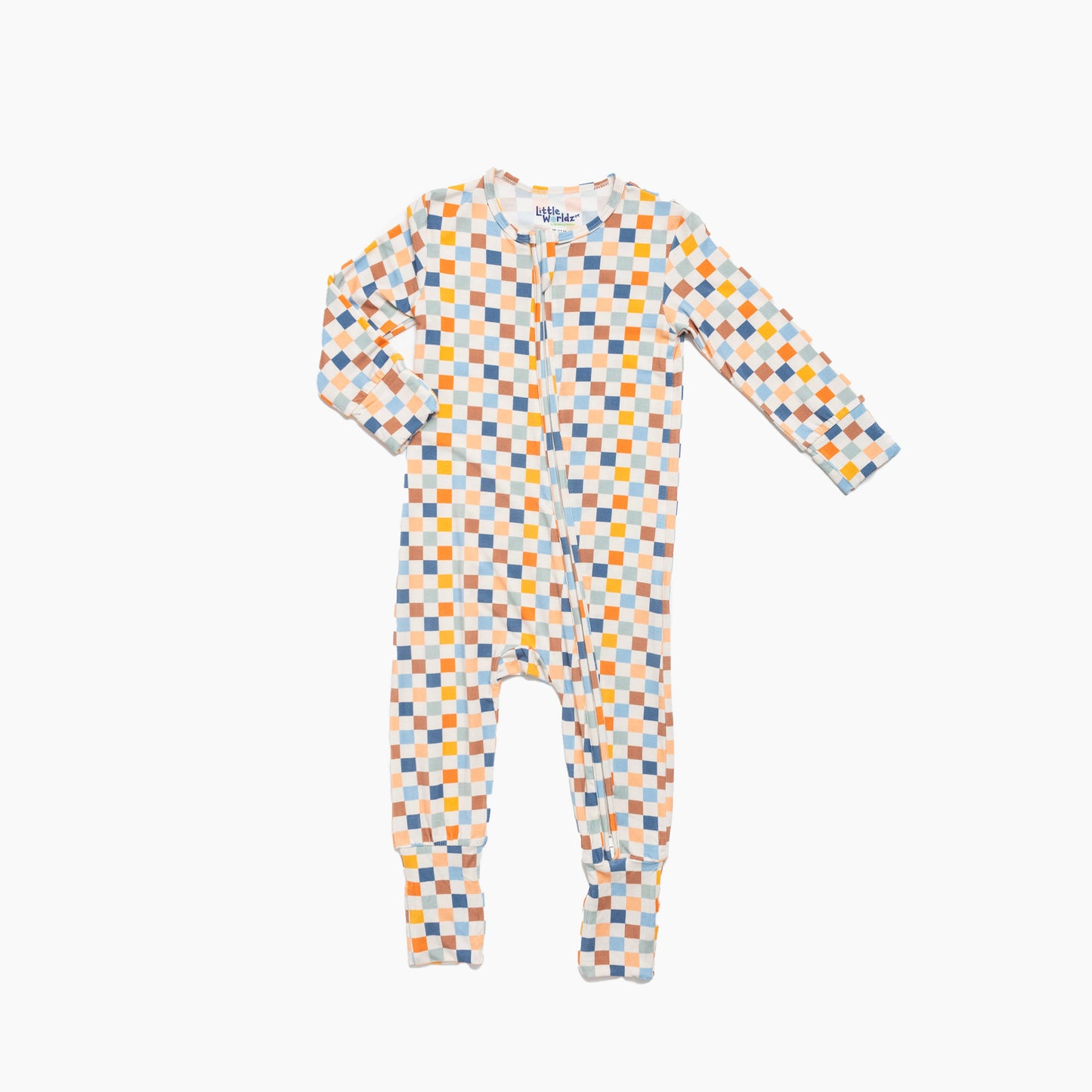 Multi Checkered Bamboo Toddler Pajamas – Romper