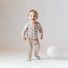 Multi Checkered Bamboo Baby Pajamas – Zipper Footie